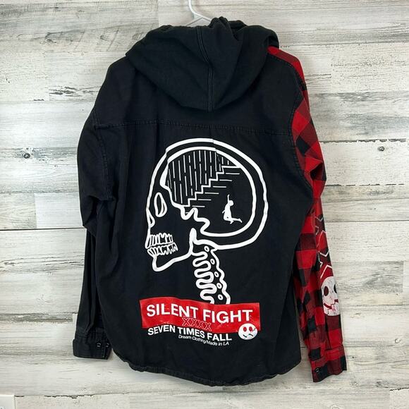 DREAM Hooded Color Block Flannel (Silent Fall) Mental Health Awareness Size XL - Picture 4 of 8